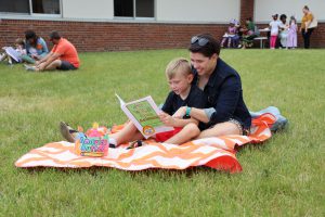 Families outside reading 
