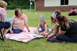 Families outside reading 