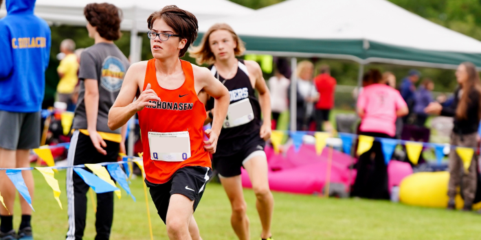 student running cross country
