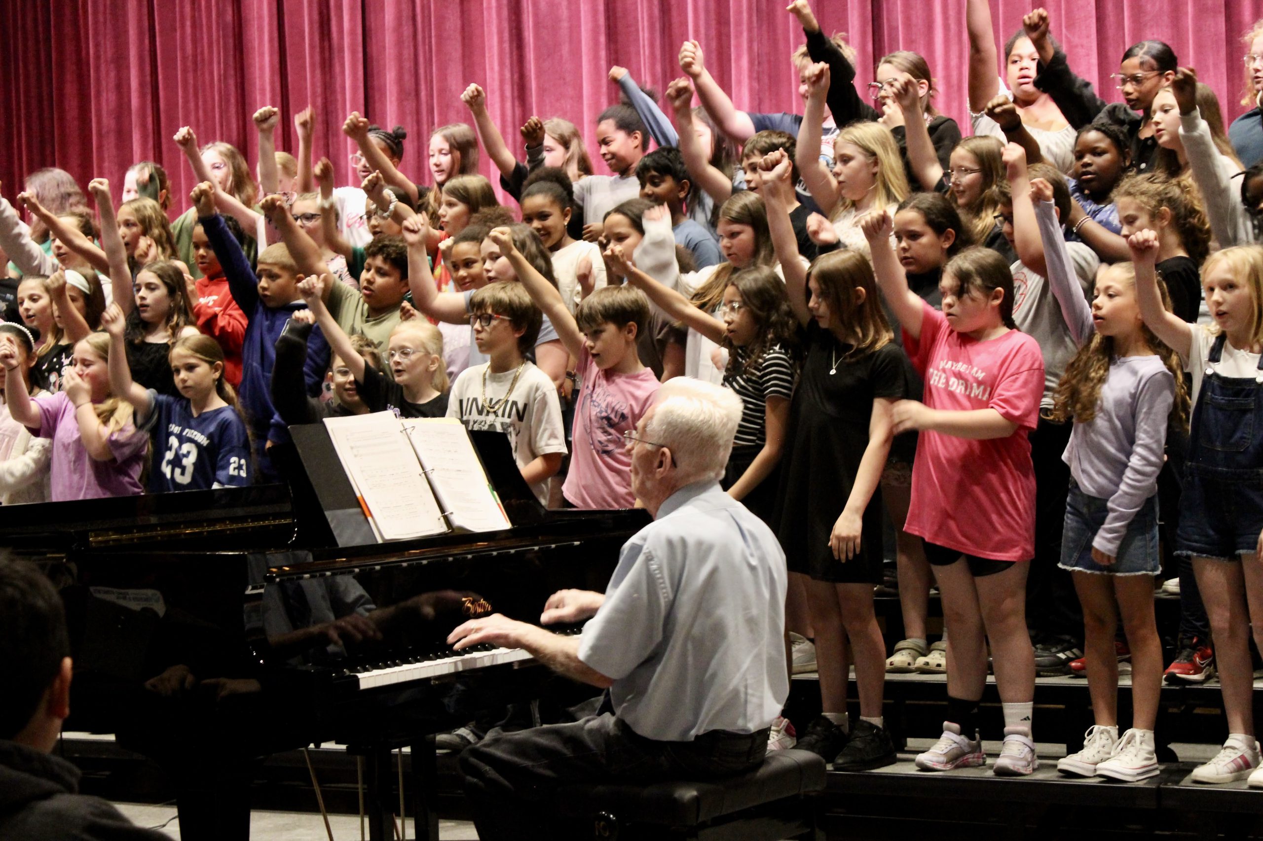 Choir students at a concert