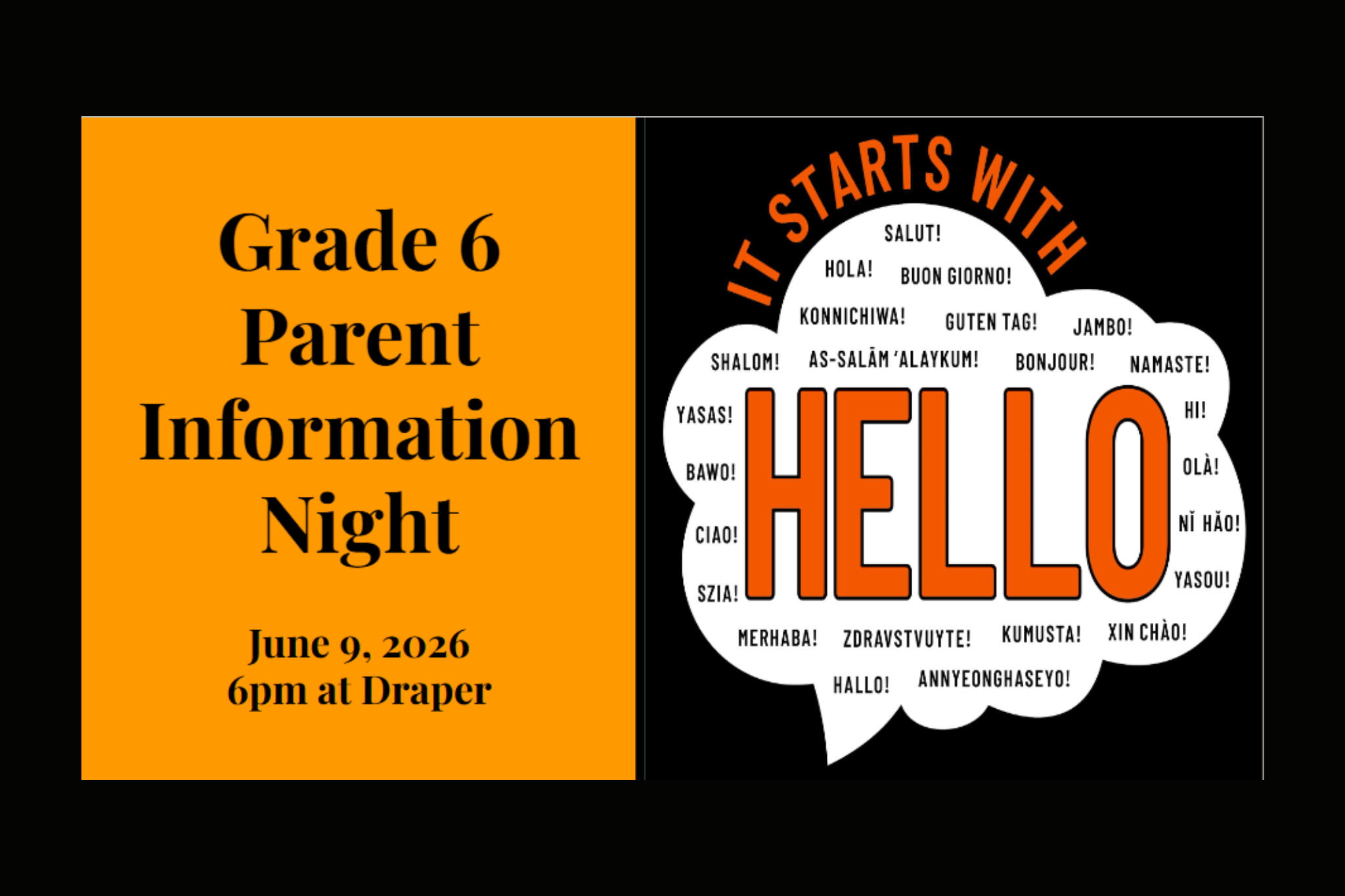 Incoming Grade 6 information night