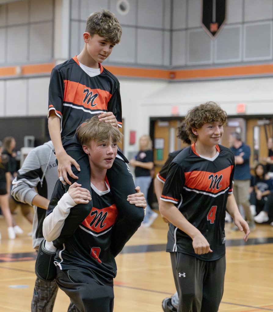 Students at pep rally