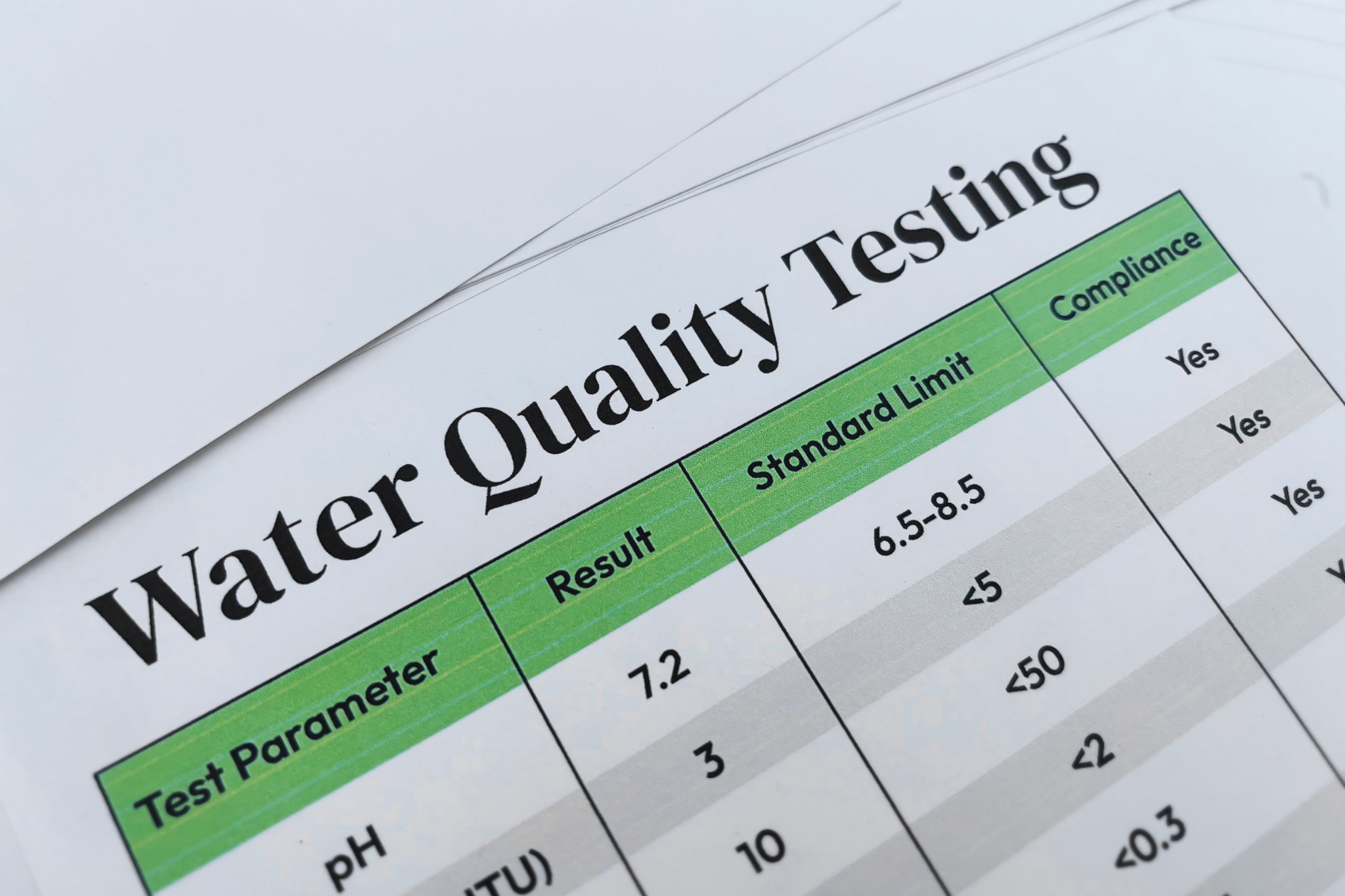 water testing lead results